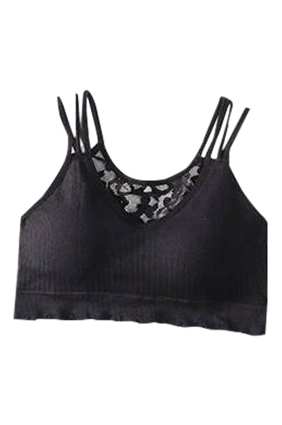 SKTF054 Mass customized sports Bra design Li Shi back elastic shoulder strap sports Bra sports yoga dancing sports Bra wholesalers back view